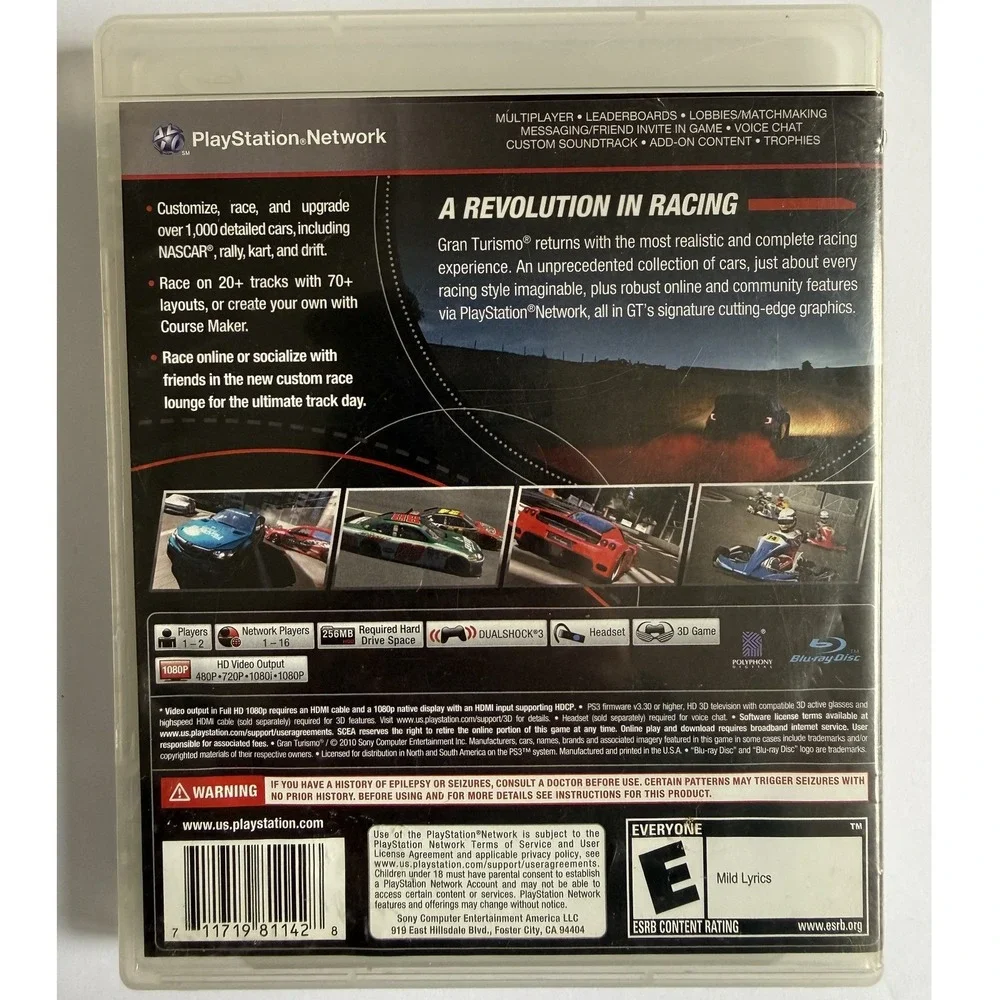 Gran Turismo 5 - Sony PlayStation‎ 3 - Complete CIB W/ Manual Tested & Works